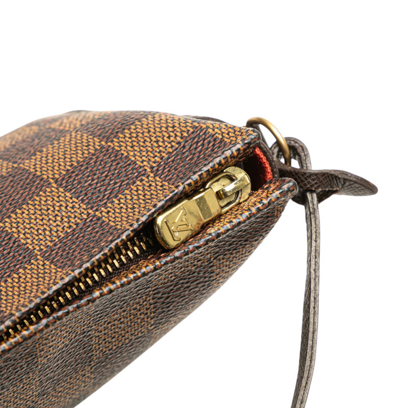 ルイ ヴィトン ダミエ トゥルース メイクアップ ミニショルダーバッグ ポーチ N51982 ブラウン PVC レザー レディース LOUIS VUITTON 【中古】
