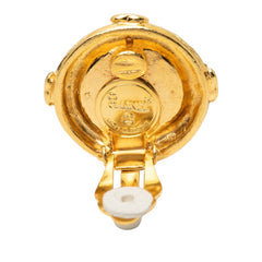 シャネル ココマーク ヴィンテージ ラウンド イヤリング ゴールド メッキ レディース CHANEL 中古