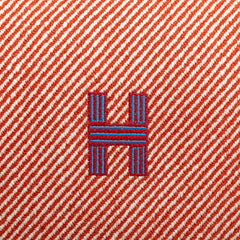 エルメス ブリッドアブラックGM ハンドバッグ オレンジ ブルー キャンバス レディース HERMES 【中古】