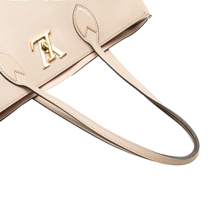 ルイ ヴィトン ロックミー ショッパー ショルダーバッグ トートバッグ M57346 グレージュ ベージュ レザー レディース LOUIS VUITTON 【中古】