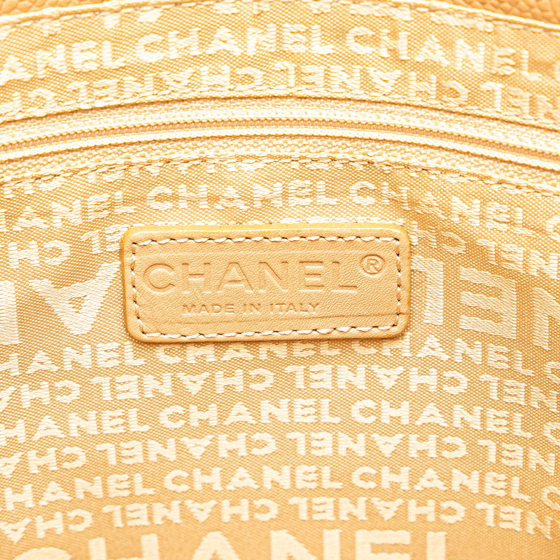 シャネル チョコバー ハンドバッグ トートバッグ ベージュ レザー レディース CHANEL 【中古】