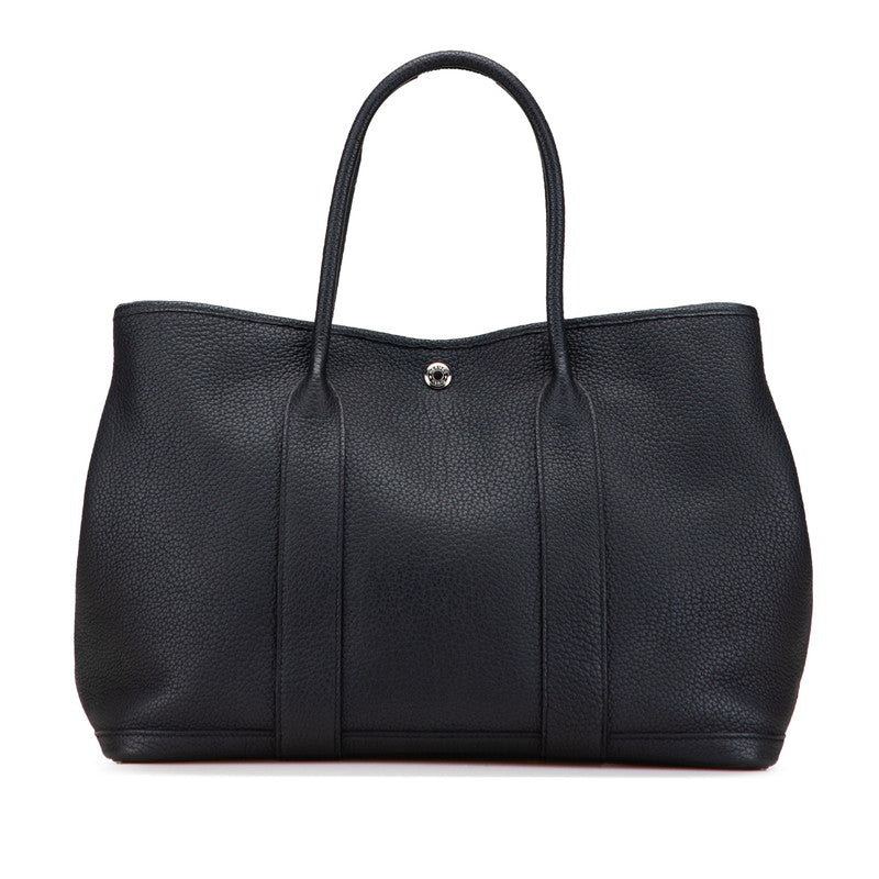 エルメス ガーデンパーティPM トートバッグ ブラック シルバー金具 ネゴンダ レディース HERMES 【中古】