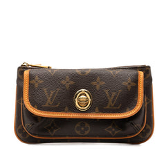 ルイ ヴィトン モノグラム ポシェット ティカル ポーチ M60019 ブラウン PVC レザー レディース LOUIS VUITTON 【中古】