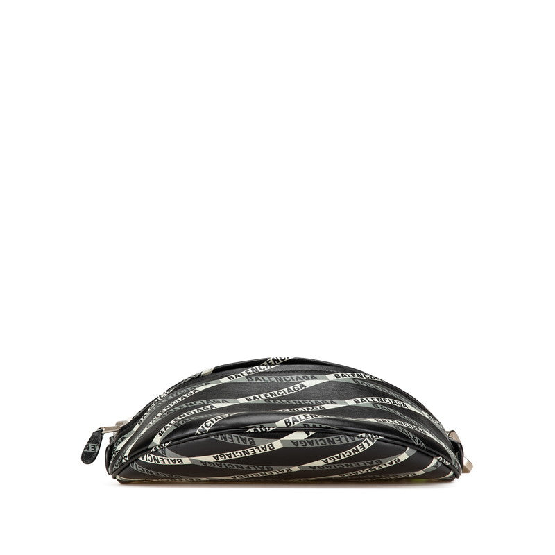 バレンシアガ スーベニア ウエストバッグ ボディバッグ 518163 ブラック グリーン レザー レディース BALENCIAGA 【中古】