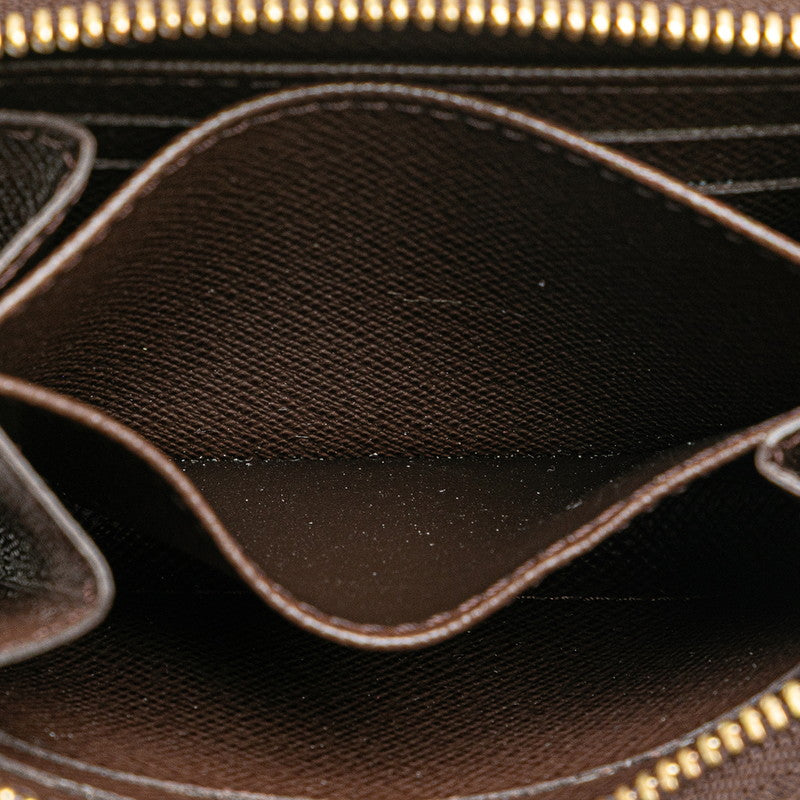 ルイ ヴィトン ダミエ ジッピーコインパース コインケース N63070 ブラウン PVC メッキ レディース LOUIS VUITTON 【中古】