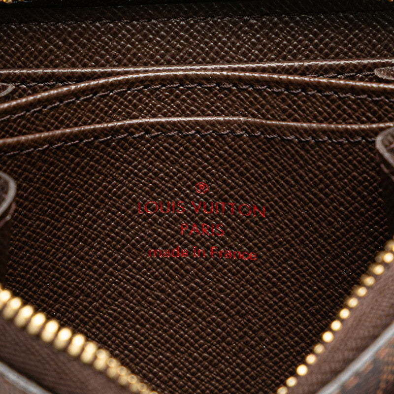ルイ ヴィトン ダミエ ジッピーコインパース コインケース N63070 ブラウン PVC メッキ レディース LOUIS VUITTON 【中古】