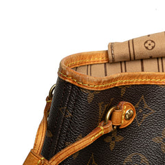 ルイ ヴィトン モノグラム ネヴァーフルPM ハンドバッグ トートバッグ M40155 ブラウン PVC レザー レディース LOUIS VUITTON 【中古】