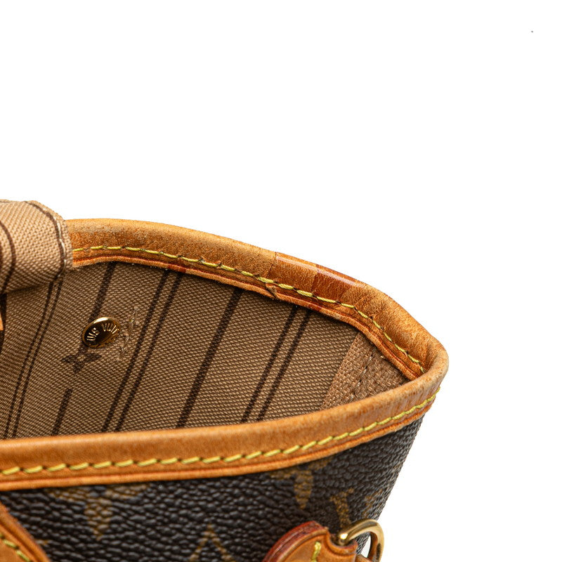 ルイ ヴィトン モノグラム ネヴァーフルPM ハンドバッグ トートバッグ M40155 ブラウン PVC レザー レディース LOUIS VUITTON 【中古】