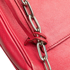 プラダ 斜め掛け チェーン ショルダーバッグ BT0974 ピンク サフィアーノ レザー レディース PRADA 【中古】