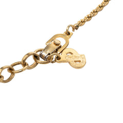 ディオール ヴィンテージ CDロゴ ネックレス ゴールド ブラック メッキ レディース Dior 【中古】