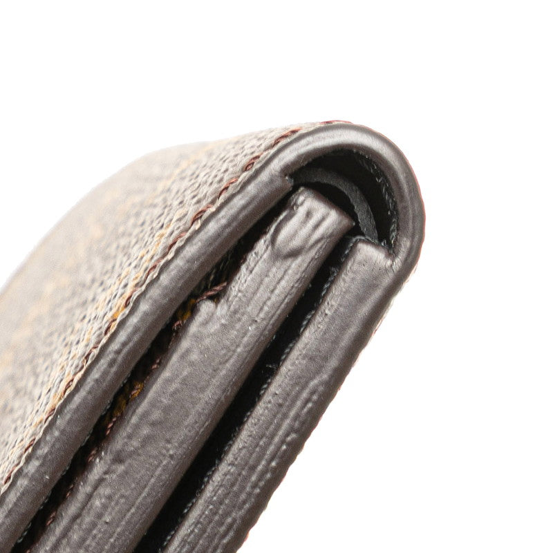 ルイ ヴィトン モノグラム ポルトフォイユ マイクロ 三つ折り財布 M68704 ブラウン PVC レザー レディース LOUIS VUITTON 【中古】