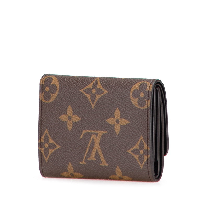 ルイ ヴィトン モノグラム ポルトフォイユ マイクロ 三つ折り財布 M68704 ブラウン PVC レザー レディース LOUIS VUITTON 【中古】