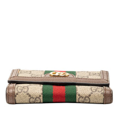 グッチ オフィディア GGスプリーム 三つ折り財布 625703 ベージュ マルチカラー PVC レザー レディース GUCCI 【中古】