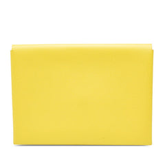 エルメス カルヴィGM クラッチバッグ イエロー ヴォーエプソン レディース HERMES 【中古】