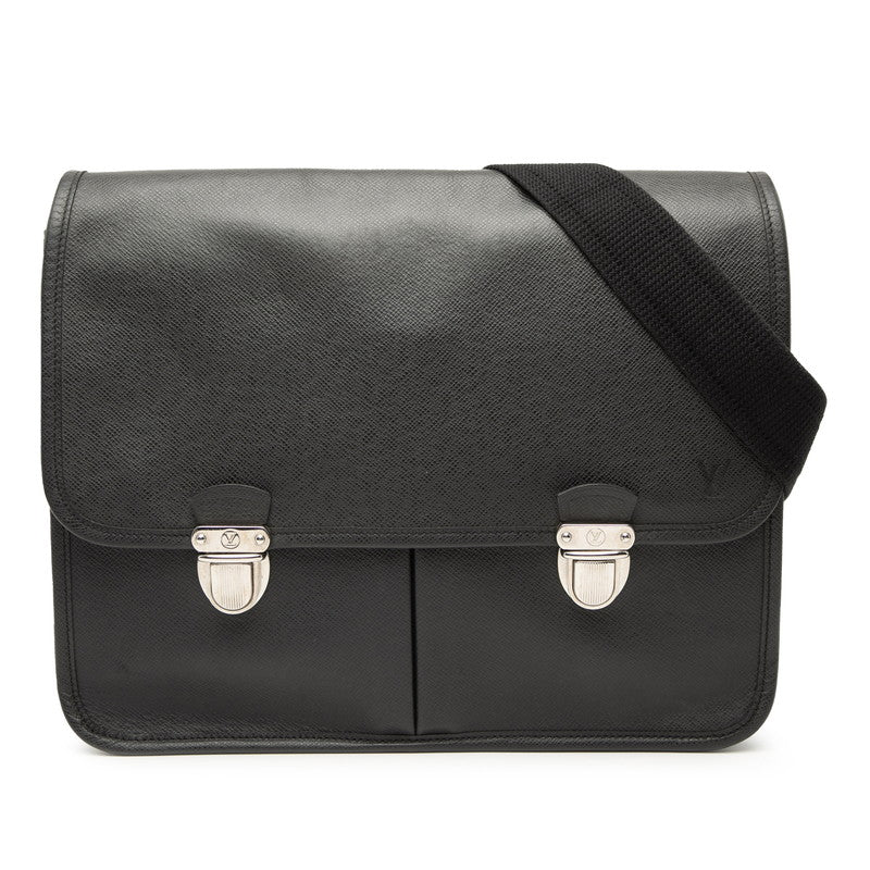 ルイ ヴィトン タイガ アレクセイ ショルダーバッグ メッセンジャーバッグ M32472 アルドワーズ ブラック レザー メンズ LOUIS VUITTON 【中古】