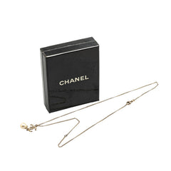 シャネル ヴィンテージ ココマーク パール ラインストーン ネックレス ゴールド メッキ レディース CHANEL 【中古】