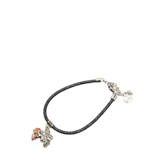 ルイ ヴィトン モノグラム ヴィヴィアン アムール ブレスレット ペア/片方のみ M8083Z ブラック シルバー PVC メタル メンズ LOUIS VUITTON 【中古】