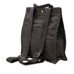 エルメス エールライン アドMM リュックサック 2WAY ハンドバッグ グレー キャンバス レディース HERMES 【中古】