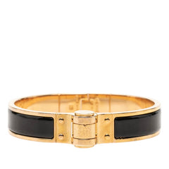 エルメス シャルニエール ブレスレット ゴールド ブラック メッキ レディース HERMES 【中古】