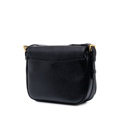 プラダ サフィアーノ 斜め掛け ショルダーバッグ 1BD192 ブラック レザー レディース PRADA 中古