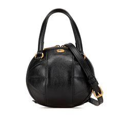 グッチ GGロゴ バスケットボール ミニ ハンドバッグ ショルダーバッグ 2WAY 547855 ブラック レザー レディース GUCCI 【中古】