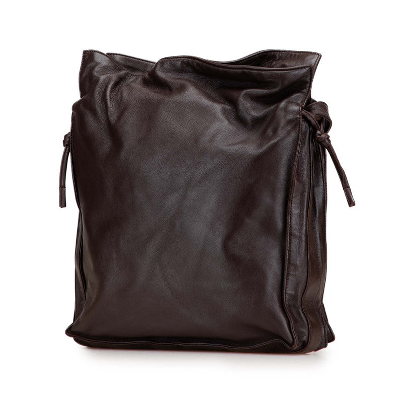 ロエベ アナグラム ショルダーバッグ ブラウン レザー レディース LOEWE 【中古】