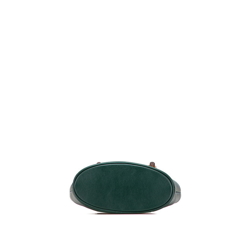 グッチ バンブー ダイアナ ショルダーバッグ ハンドバッグ 750396 グリーン レザー レディース GUCCI 【中古】