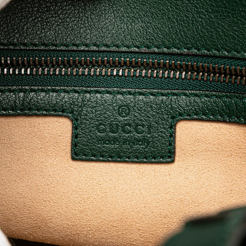 グッチ バンブー ダイアナ ショルダーバッグ ハンドバッグ 750396 グリーン レザー レディース GUCCI 【中古】