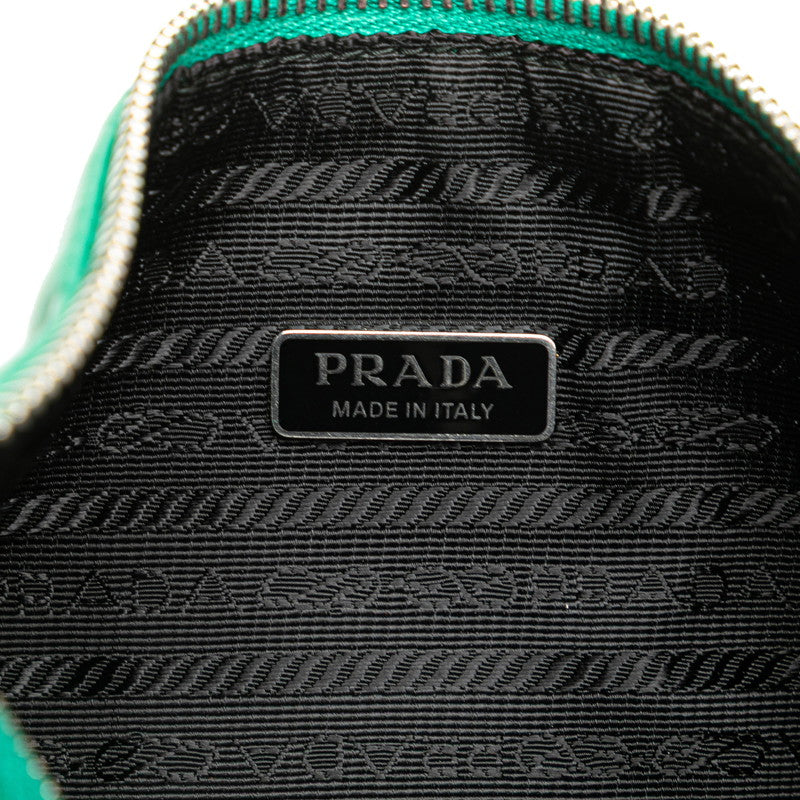 プラダ トライアングル 斜め掛け ショルダーバッグ 1BH190 グリーン レザー レディース PRADA 【中古】