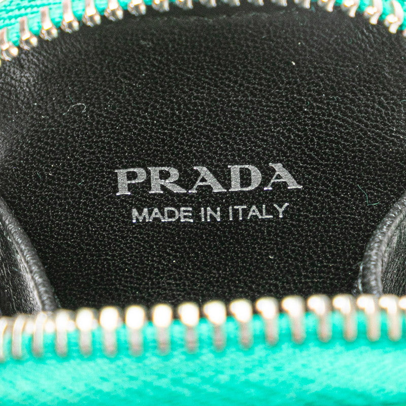 プラダ トライアングル 斜め掛け ショルダーバッグ 1BH190 グリーン レザー レディース PRADA 【中古】