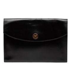エルメス ポシェット リオ クラッチバッグ ブラック ボックスカーフ レディース HERMES 【中古】