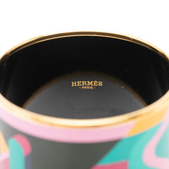 エルメス エマイユ 七宝焼き ブレスレット バングル ゴールド マルチカラー メッキ レディース HERMES 【中古】