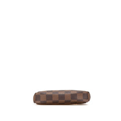 ルイ ヴィトン ダミエ ミニ ポシェット アクセソワール アクセサリーポーチ N58009 ブラウン PVC レザー レディース LOUIS VUITTON 【中古】
