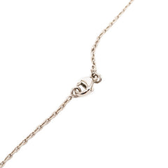 エルメス オーケリーPM チェーン ペンダント ネックレス Y刻印 シルバー アイボリー メタル レザー レディース HERMES 【中古】