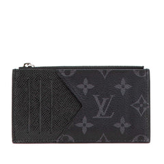 ルイ ヴィトン モノグラム エクリプス コインカード ホルダー コインケース M30271 ブラック PVC レザー メンズ LOUIS VUITTON 【中古】