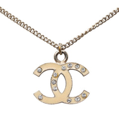 シャネル ココマーク チェーン ペンダント ネックレス 07A刻印 シルバー メタル ラインストーン レディース CHANEL 【中古】