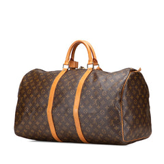 ルイ ヴィトン モノグラム キーポル55 ボストンバッグ トラベルバッグ 旅行用バッグ M41424 ブラウン PVC レザー レディース LOUIS VUITTON 【中古】