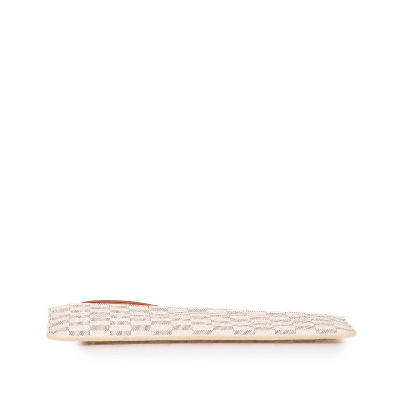 ルイ ヴィトン ダミエ アズール ネヴァーフル付属 ポーチ ホワイト PVC レザー レディース LOUIS VUITTON 【中古】