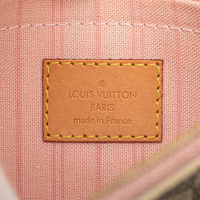 ルイ ヴィトン ダミエ アズール ネヴァーフル付属 ポーチ ホワイト PVC レザー レディース LOUIS VUITTON 【中古】