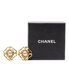 シャネル ココマーク ヴィンテージ イヤリング ゴールド メッキ フェイクパール レディース CHANEL 【中古】