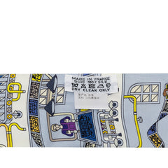 エルメス ツイリー La Maison Des Carres メゾンデカレ スカーフ グレー マルチカラー シルク レディース HERMES 【中古】
