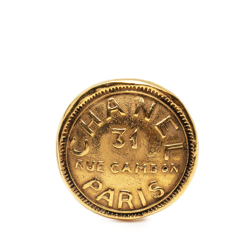 シャネル ココマーク 31 RUE CAMBON PARIS ブローチ ゴールド メッキ レディース CHANEL 【中古】