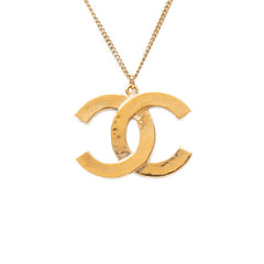 シャネル ココマーク チェーン ペンダント ネックレス ゴールド メッキ ラインストーン レディース CHANEL 【中古】