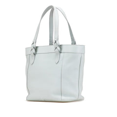 ロエベ アナグラム フスタ ハンドバッグ トートバッグ ベビーブルー レザー レディース LOEWE 【中古】