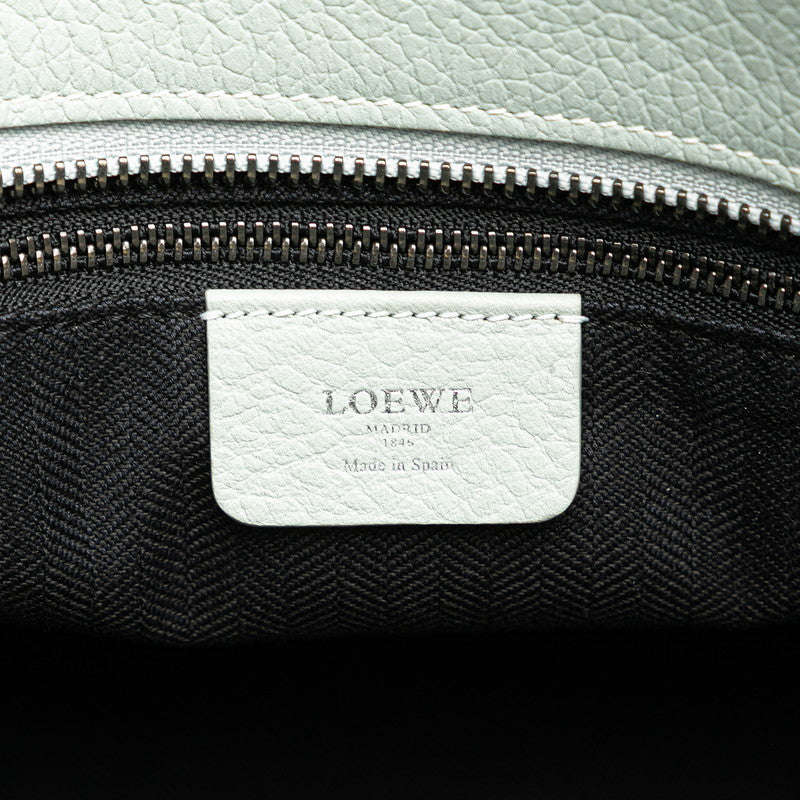 ロエベ アナグラム フスタ ハンドバッグ トートバッグ ベビーブルー レザー レディース LOEWE 【中古】