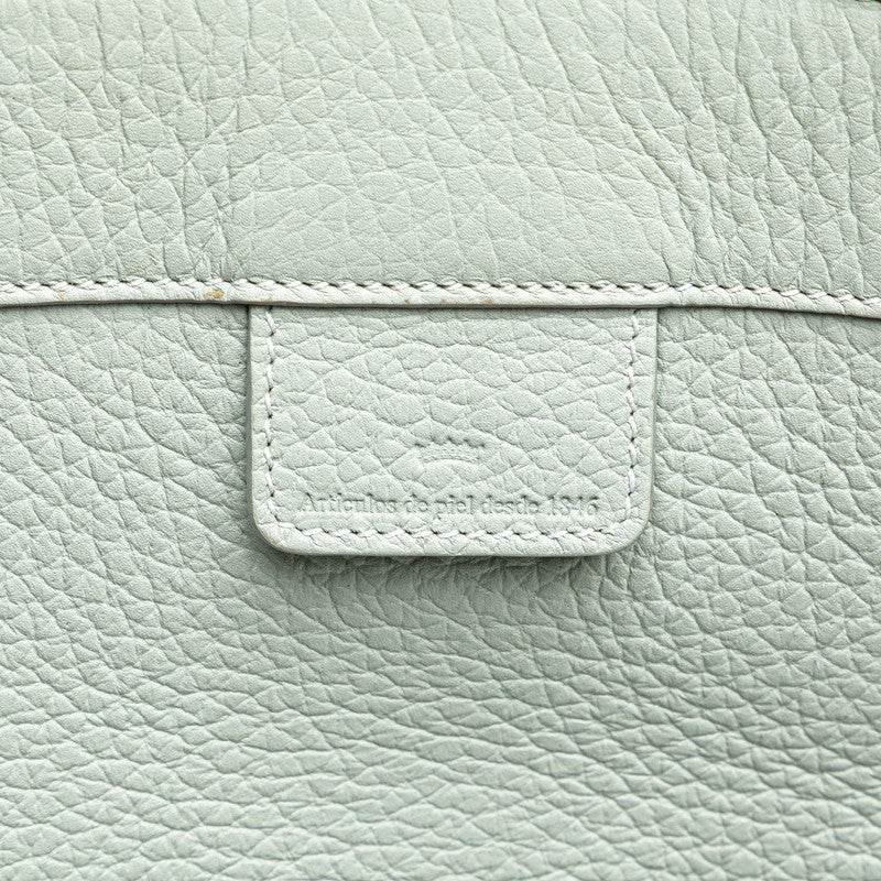 ロエベ アナグラム フスタ ハンドバッグ トートバッグ ベビーブルー レザー レディース LOEWE 【中古】