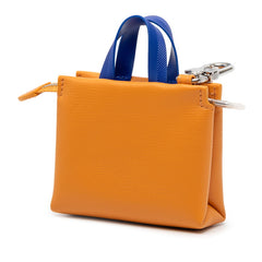 ルイ ヴィトン バッグチャーム LV ミニ ショッパー チャーム M02699 シルバー金具 オレンジ レザー レディース LOUIS VUITTON 【中古】