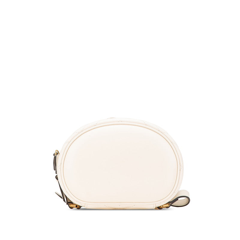 グッチ GGマーモント リュック バックパック バニティバッグ 598594 ホワイト レザー レディース GUCCI 【中古】