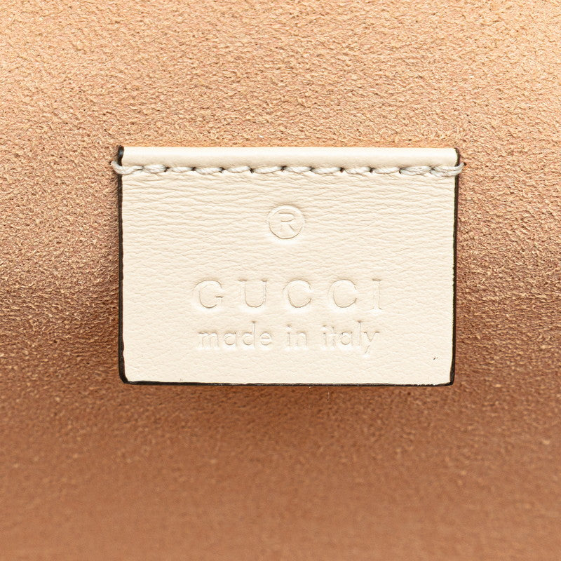グッチ GGマーモント リュック バックパック バニティバッグ 598594 ホワイト レザー レディース GUCCI 【中古】