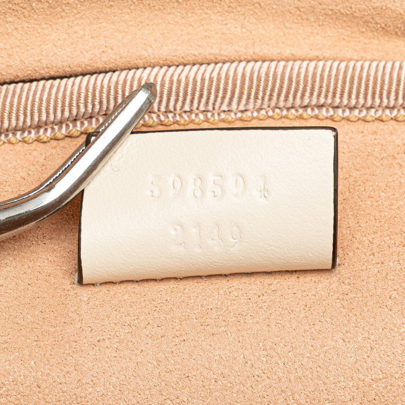 グッチ GGマーモント リュック バックパック バニティバッグ 598594 ホワイト レザー レディース GUCCI 【中古】